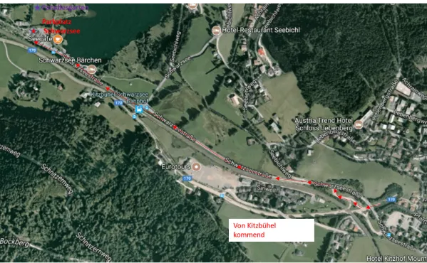 Anfahrt Kitzbühel Anfahrt Paradiesgarten Kitzbühel